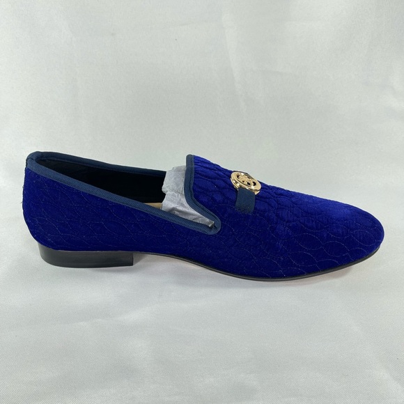 Stacy Adam’s Men’s Valet Velvet Slip On Loafer. Color Blue. Size 13 EUC - Picture 1 of 8